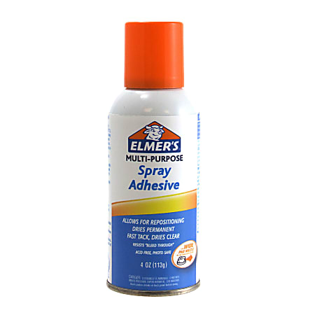 Elmers Spray Adhesive Clear 4 Oz - Office Depot